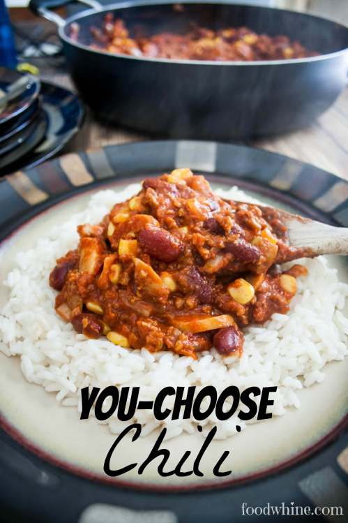 A meal template for creating customizable chili based on what you have on hand. This will make meal planning so much easier!