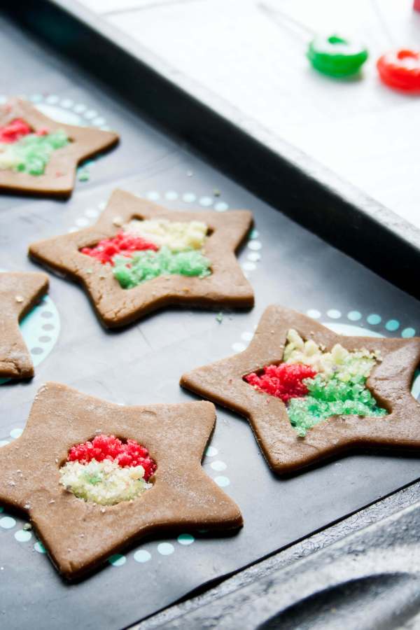 Stained Glass Gingerbread Cookies are so fun to make, beautiful to look at, and tasty to eat