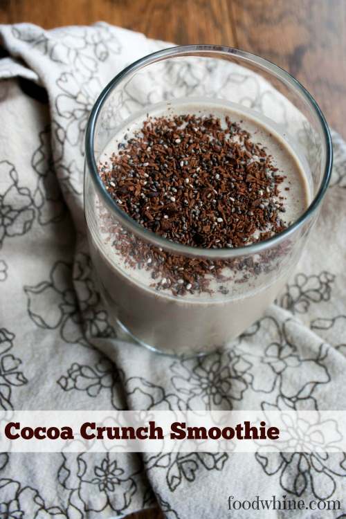 Cocoa Crunch Smoothie made with Epicure whole food sprinkles. 