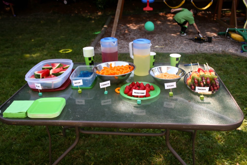 Minecraft party food