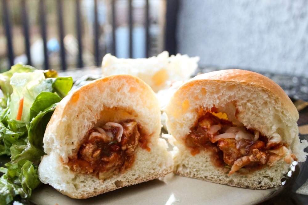 Sloppy Joe Stuffed Buns. They're packed full of veggies and meat, then stuffed into a bun with plenty of cheese. Best sloppy joes EVER!