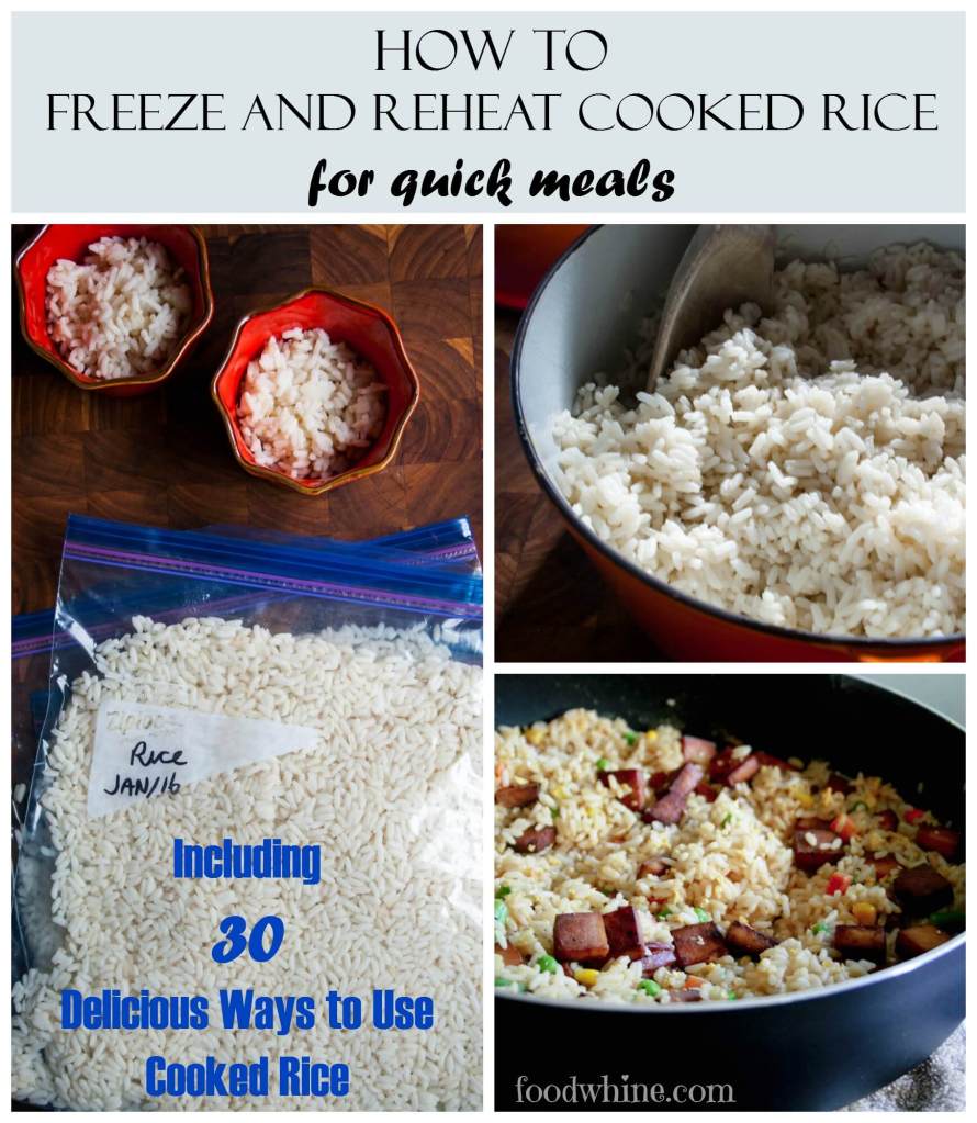 How to Freeze and Reheat Cooked Rice for Quick Meals. Includes 30 delicious ways to use cooked rice.