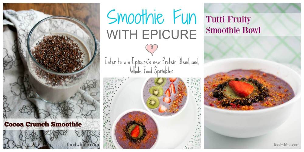 Smoothie Fun with Epicure: Enter to win Epicure's new protein blend and whole food sprinkles. Epic!