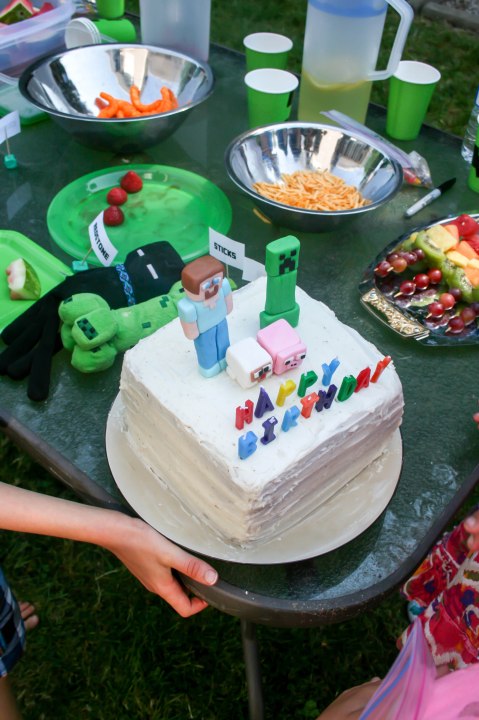 Minecraft Party Cake