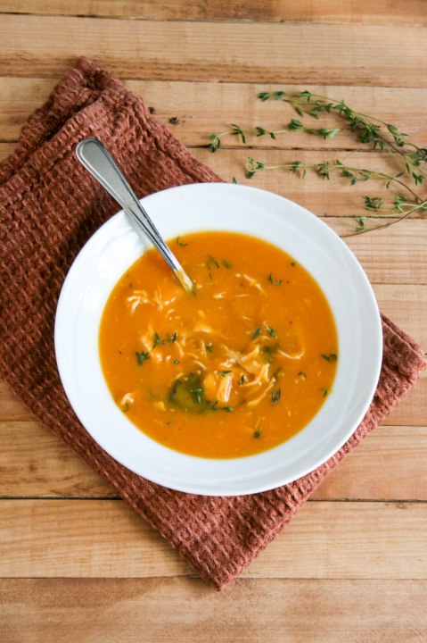 Butternut Squash, Yam & Chicken Soup