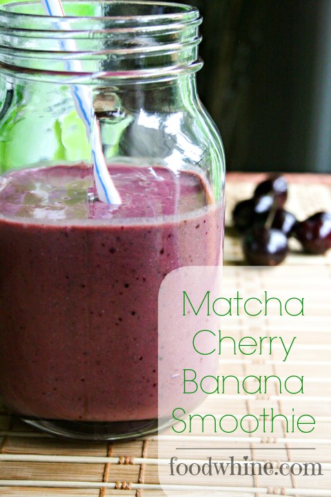 Matcha Cherry Banana Smoothie