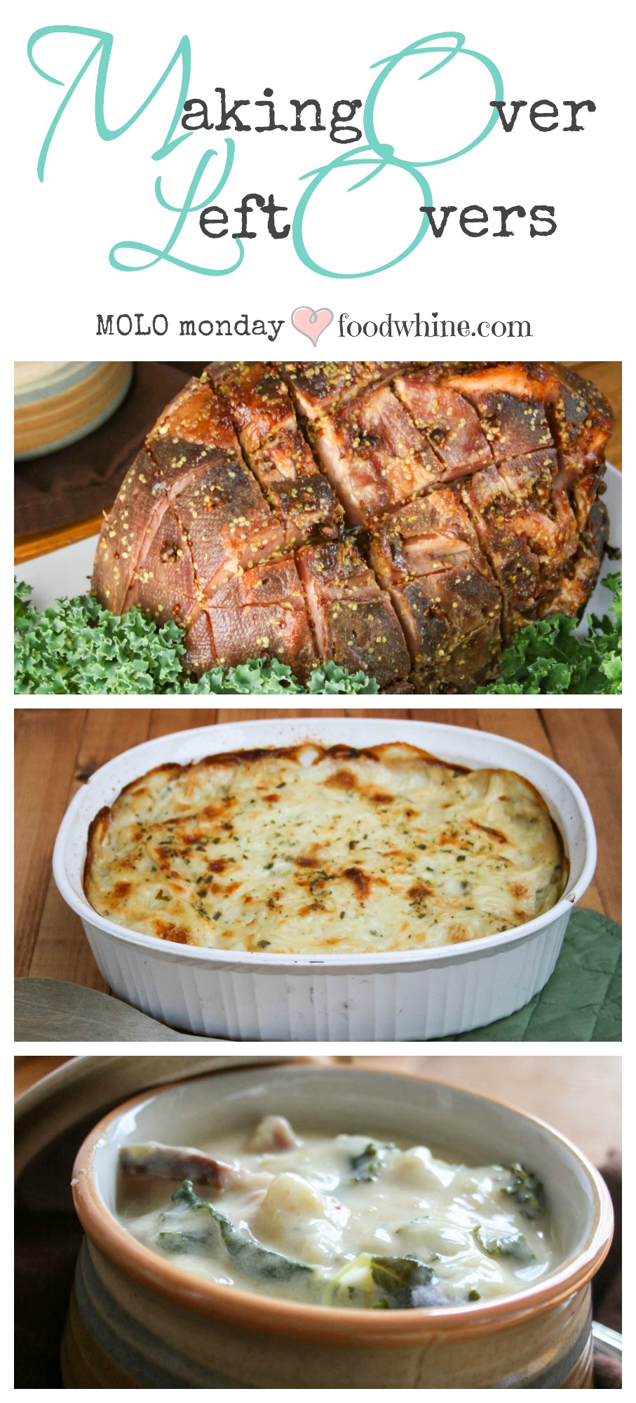 Making Over Left Over Ham, Scalloped Potatoes and Roast Squash into a delicious soup.