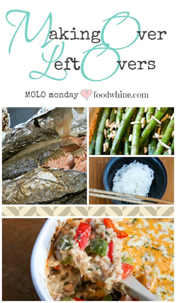 Making over salmon leftovers into Creamy Salmon, Asparagus & Rice Casserole #MOLOmonday