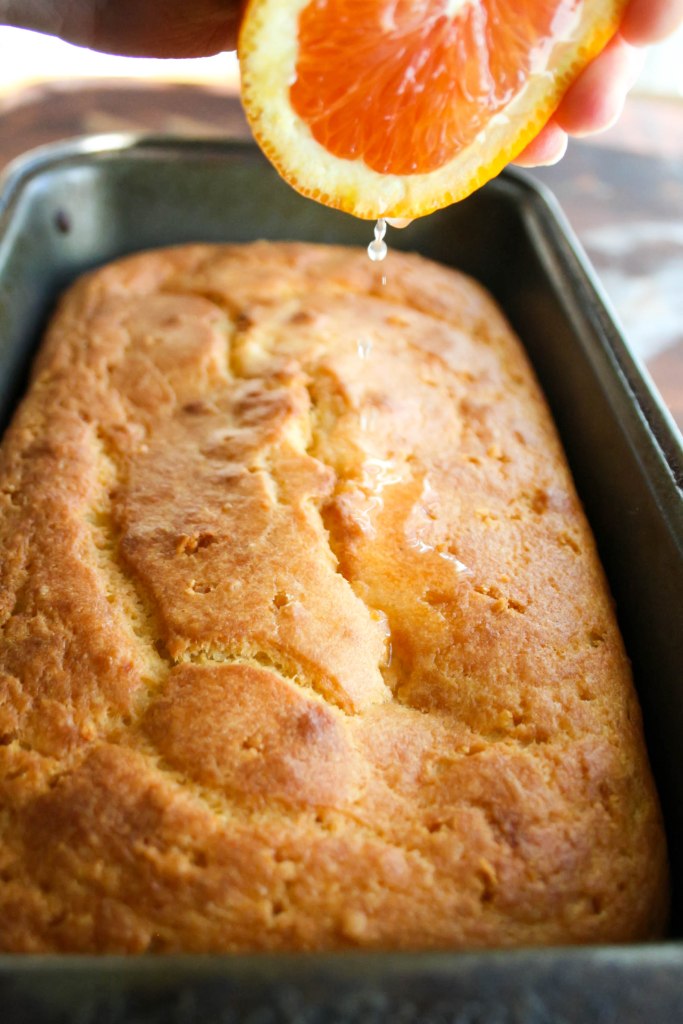 Healthy Orange Yogurt Cake, soaked with orange juice to make it extra moist and delicious.