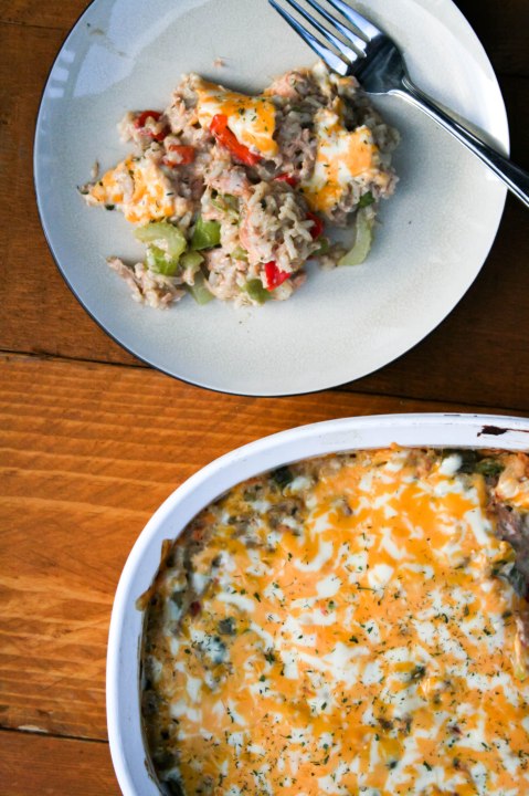 IMaking over salmon leftovers into Creamy Salmon, Asparagus & Rice Casserole #MOLOmonday