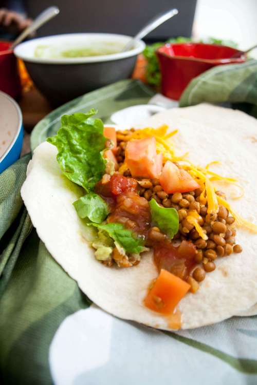 Lightning fast Lentil Taco recipe, and a Taco template to help you create countless taco dinners.