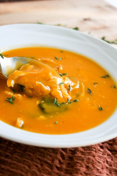 Butternut Squash, Yam & Chicken Soup
