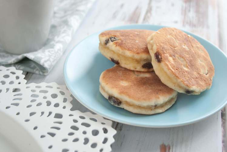 Welsh Cakes - like a cross between a pancake and a tea biscuit. My kids call them pancake cookies! Perfect for packing in lunches or as a snack on-the-go.