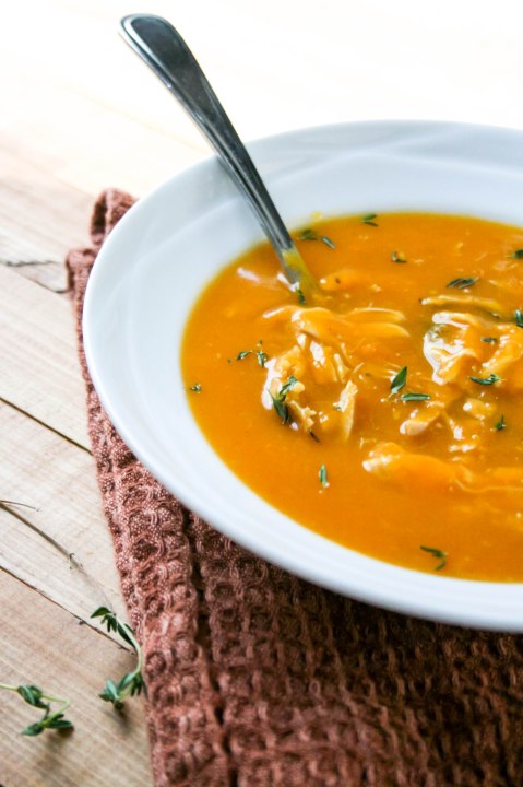 Butternut Squash, Yam & Chicken Soup