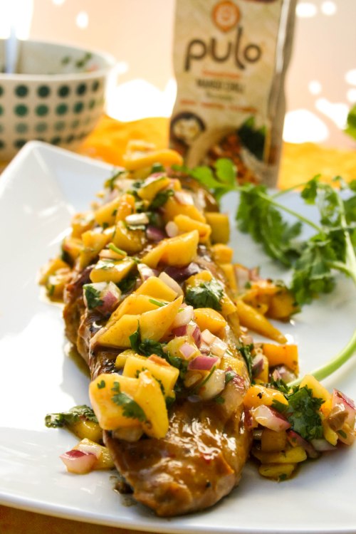 Mango Chili Pork Tenderloin with Mango Salsa #PuloCuisine